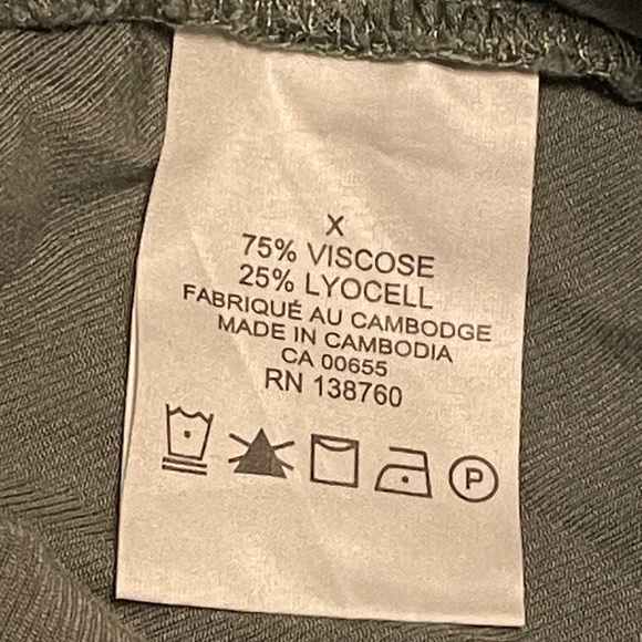 Army green Lyocell pants. - Picture 6 of 6